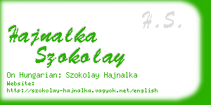 hajnalka szokolay business card